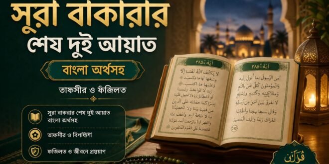 সূরা বাকারার শেষ দুই আয়াত বাংলা অর্থসহ
